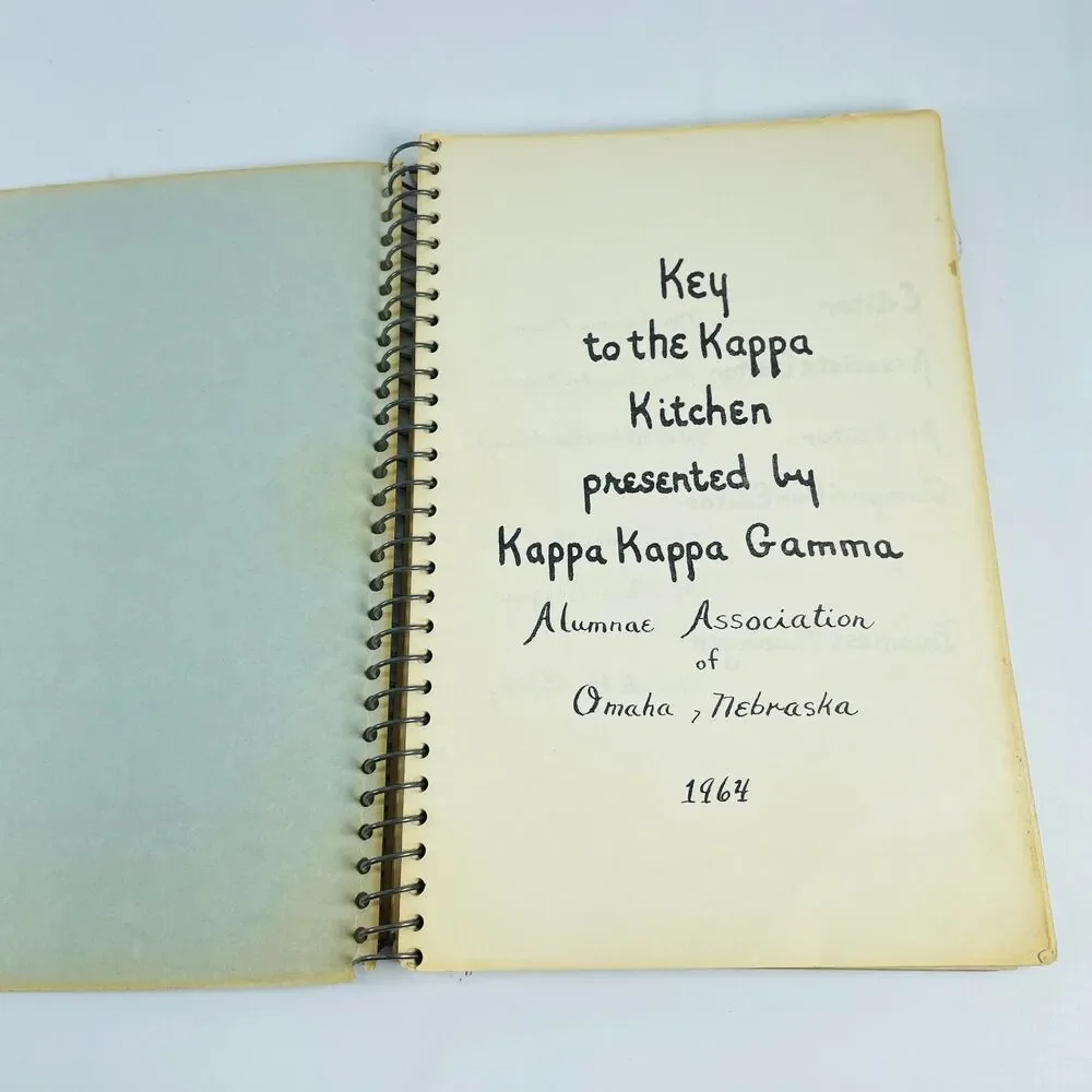 Key to the Kappa Kitchen 1964 Kappa Kappa Gamma Alumnae Cookbook Spiral Omaha NE